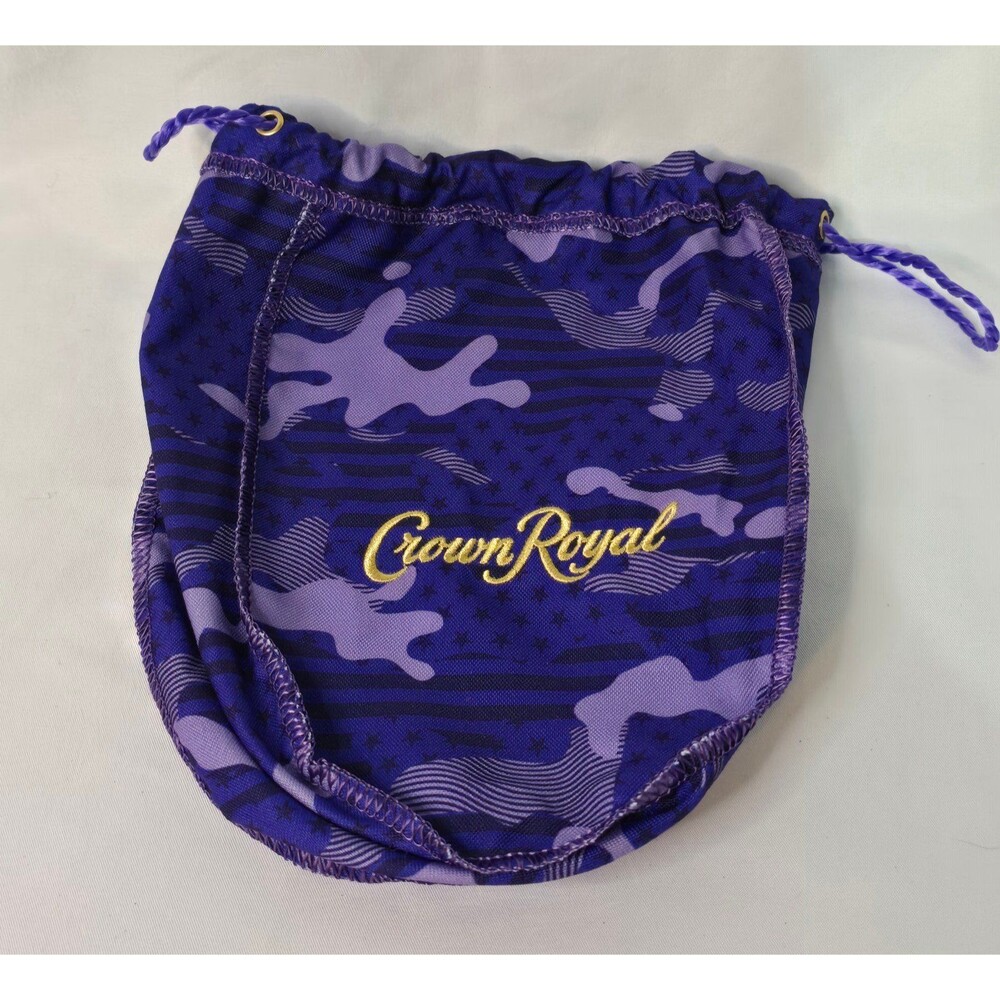 Crown Royal Camo Collector Bag Purple Camouflage Pouch Sack Patch Quilt